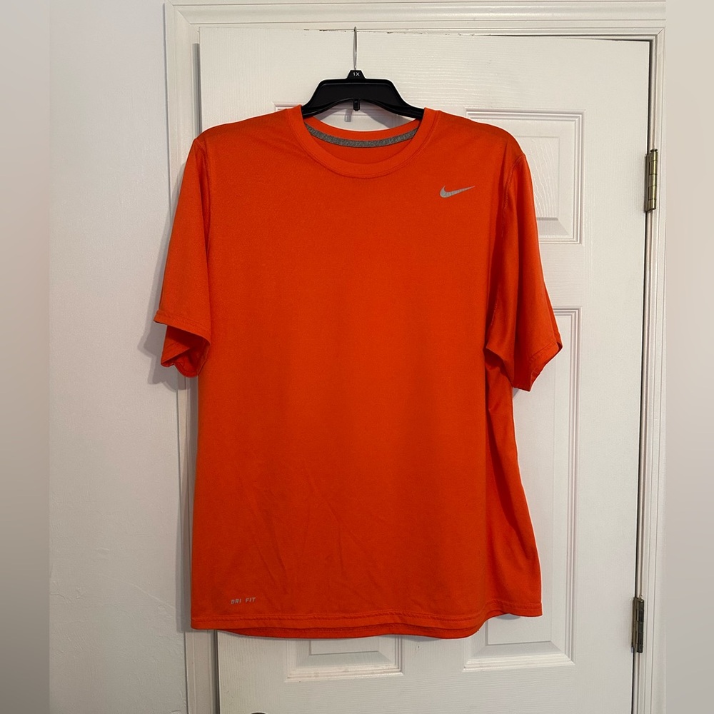 🔥4 for $20!! Nike Men's Vibrant Orange Dri Fit Short Sleeve Shirt